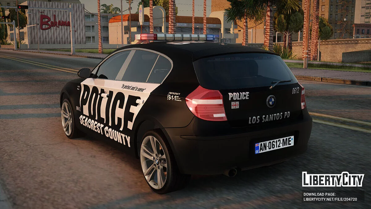 BMW 120i USA Police / GTA San Andreas