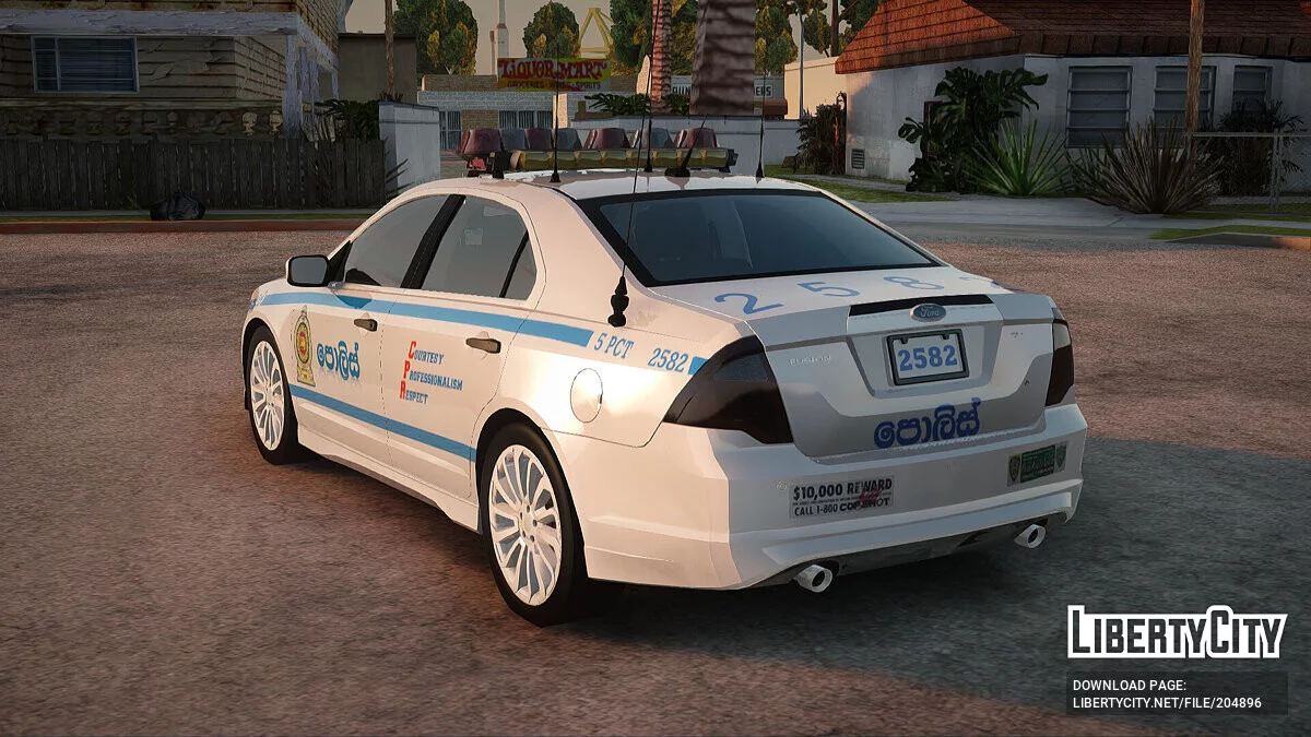 Ford Fusion 2011 Sri Lanka Police / GTA San Andreas