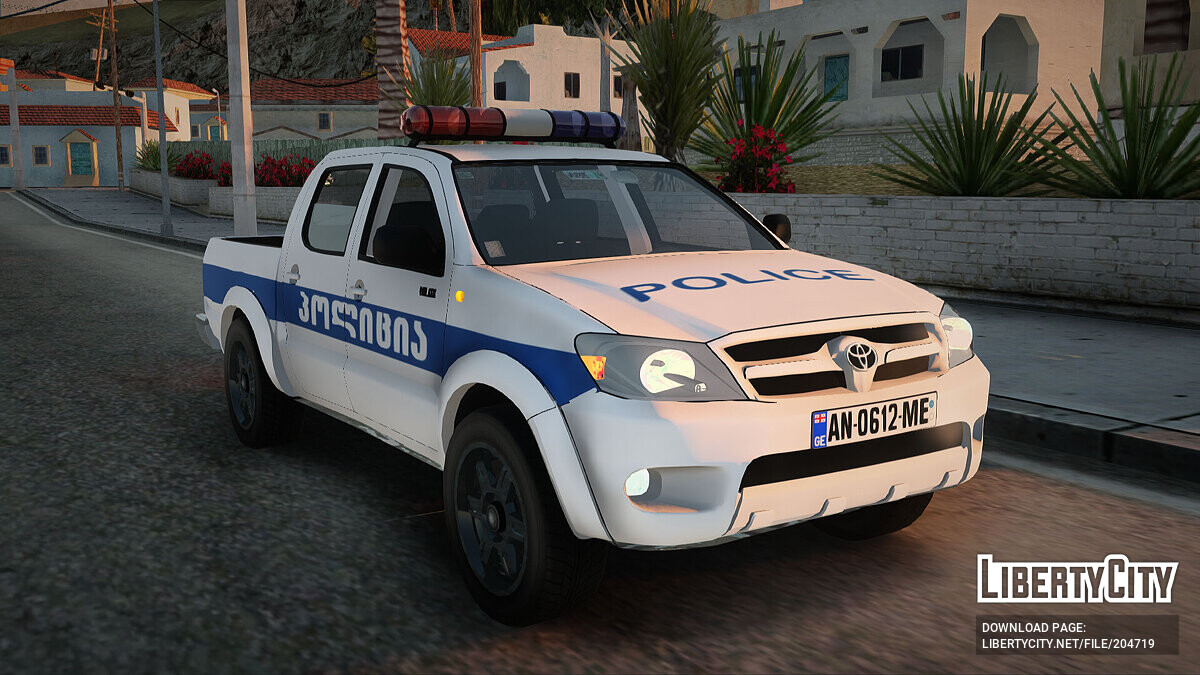 Скачать Toyota Hilux Georgia Police для GTA San Andreas