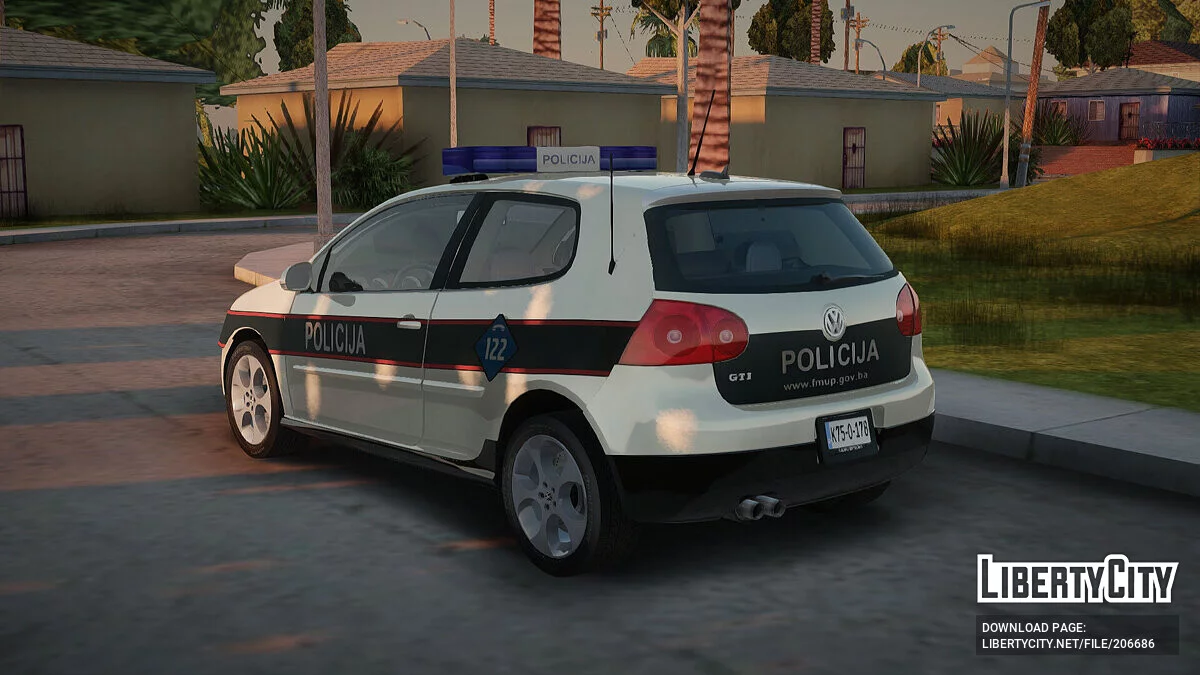 Volkswagen Golf 5 Policija / GTA San Andreas