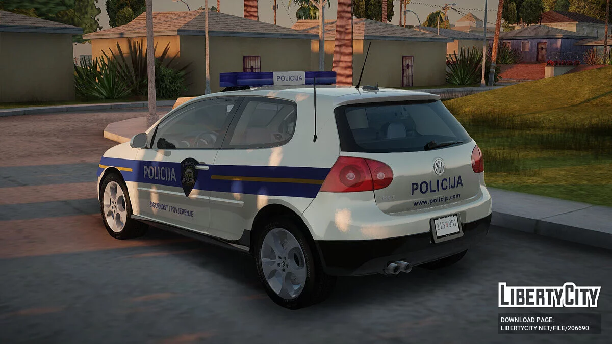 Volkswagen Golf V Croatian Police / GTA San Andreas