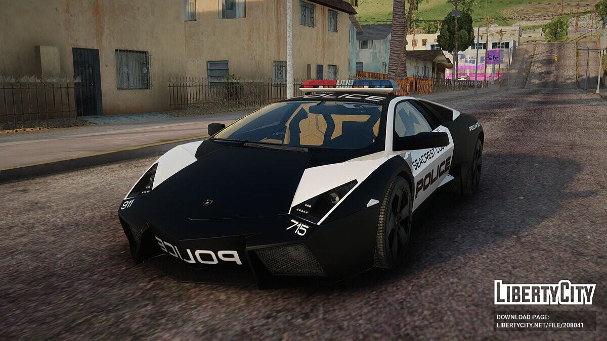 Скачать Lamborghini Reventon Police для GTA San Andreas