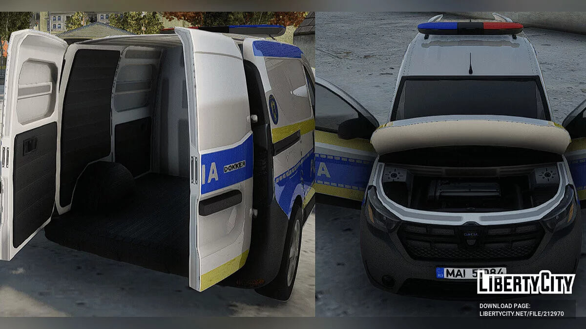 Dacia Dokker - Румынская Полиция / GTA San Andreas