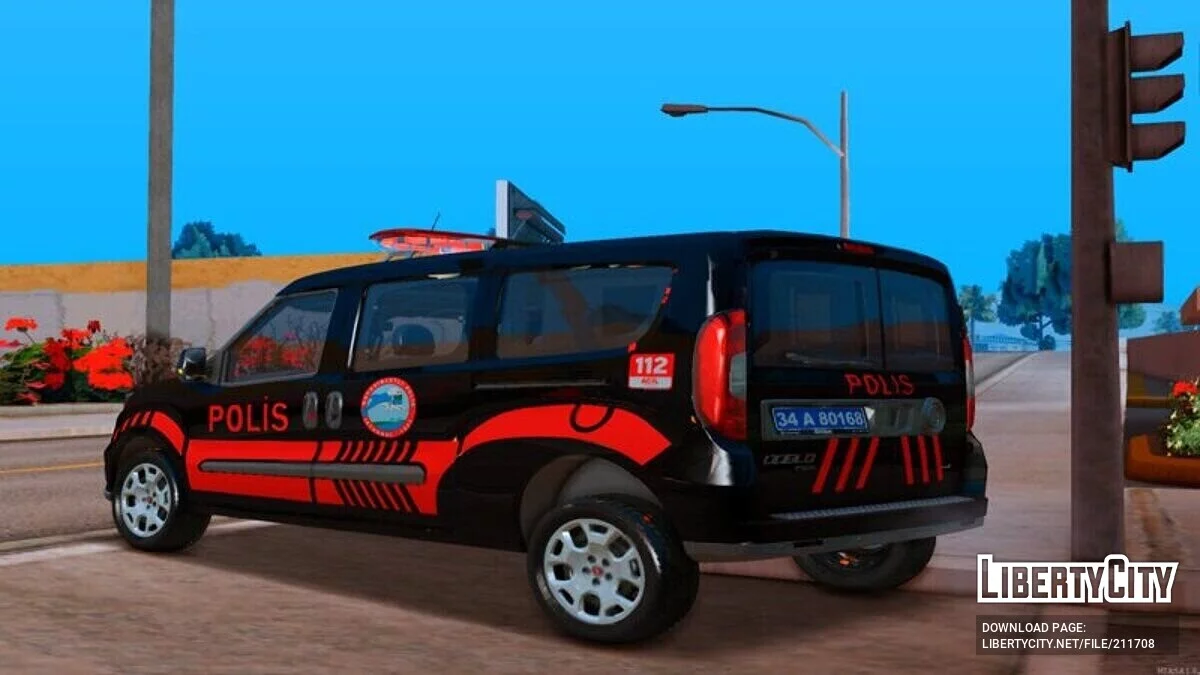 Fiat Doblo - Полиция / GTA San Andreas