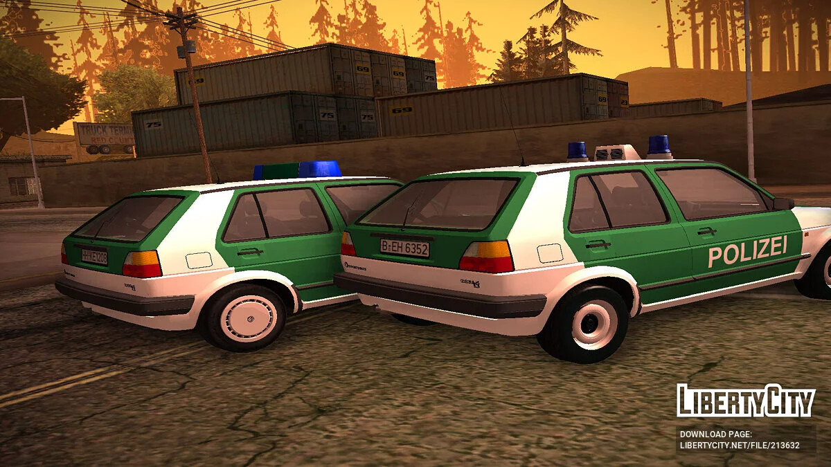 Volkswagen Golf Mk2 Polizei 1988 / GTA San Andreas