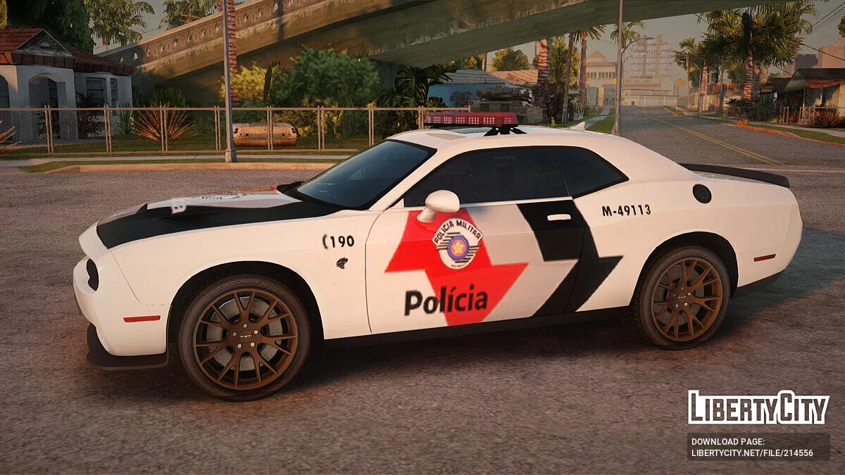Dodge Challenger Hellcat 2012 PMSP Police Of Sao Paulo / GTA San Andreas