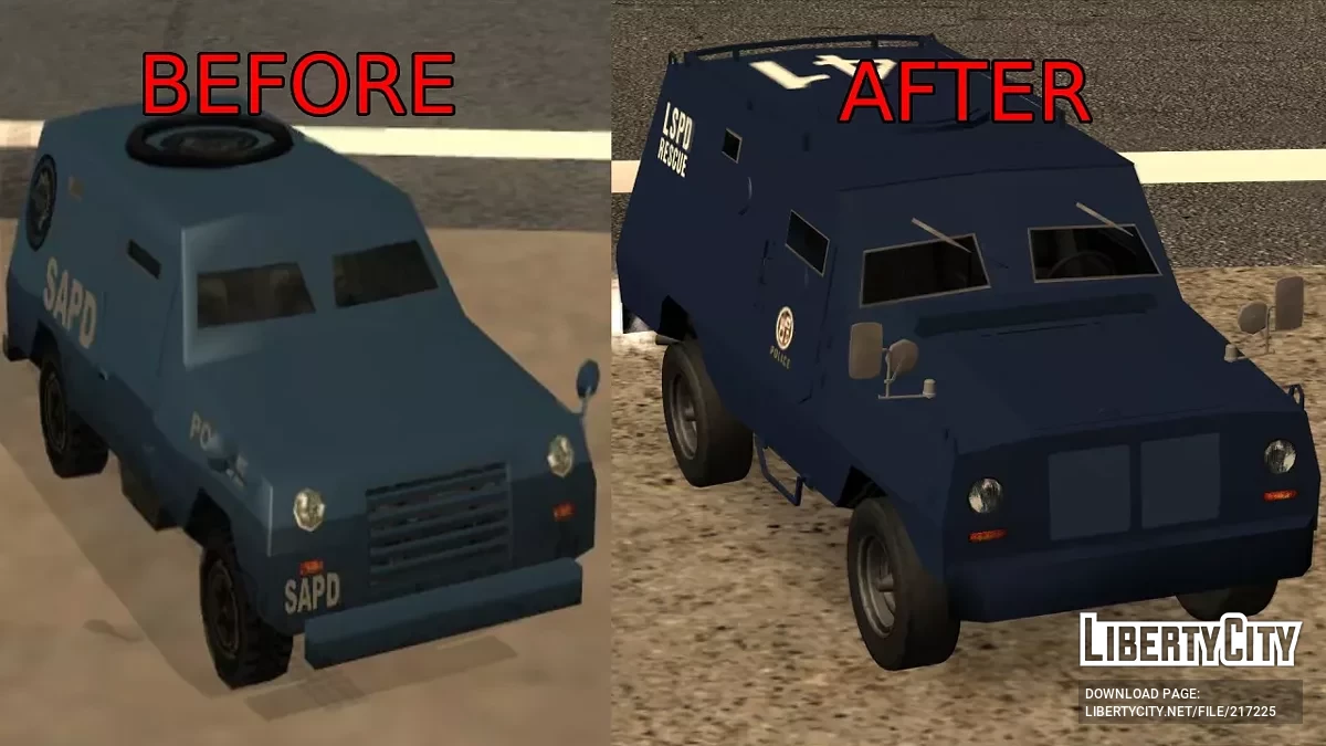 FBI Truck - Cadillac Gage Ranger / GTA San Andreas