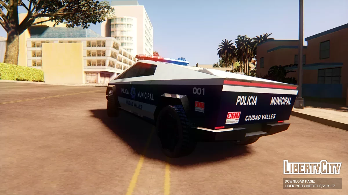 Cybertruck Policía Municipal Ciudad Valles / GTA San Andreas