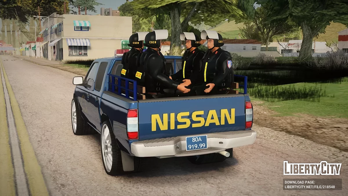 Nissan Frontier Vietnam Mobile Police Pickup Truck V2 / GTA San Andreas
