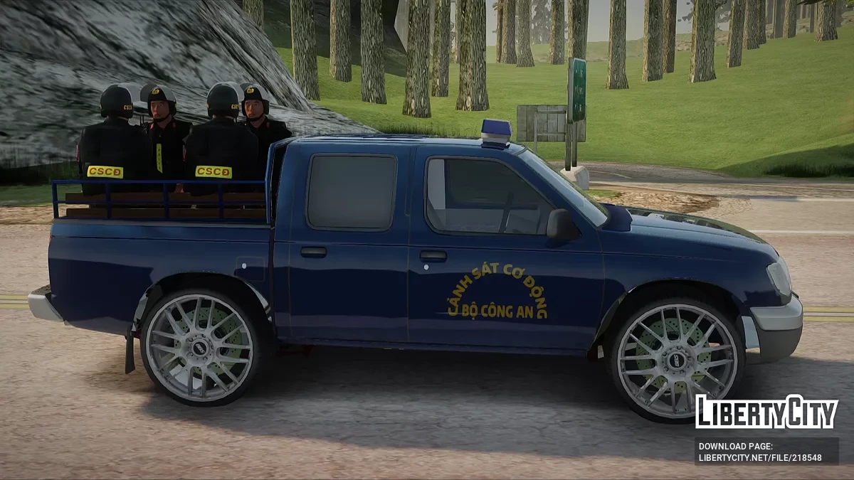 Nissan Frontier Vietnam Mobile Police Pickup Truck V2 / GTA San Andreas