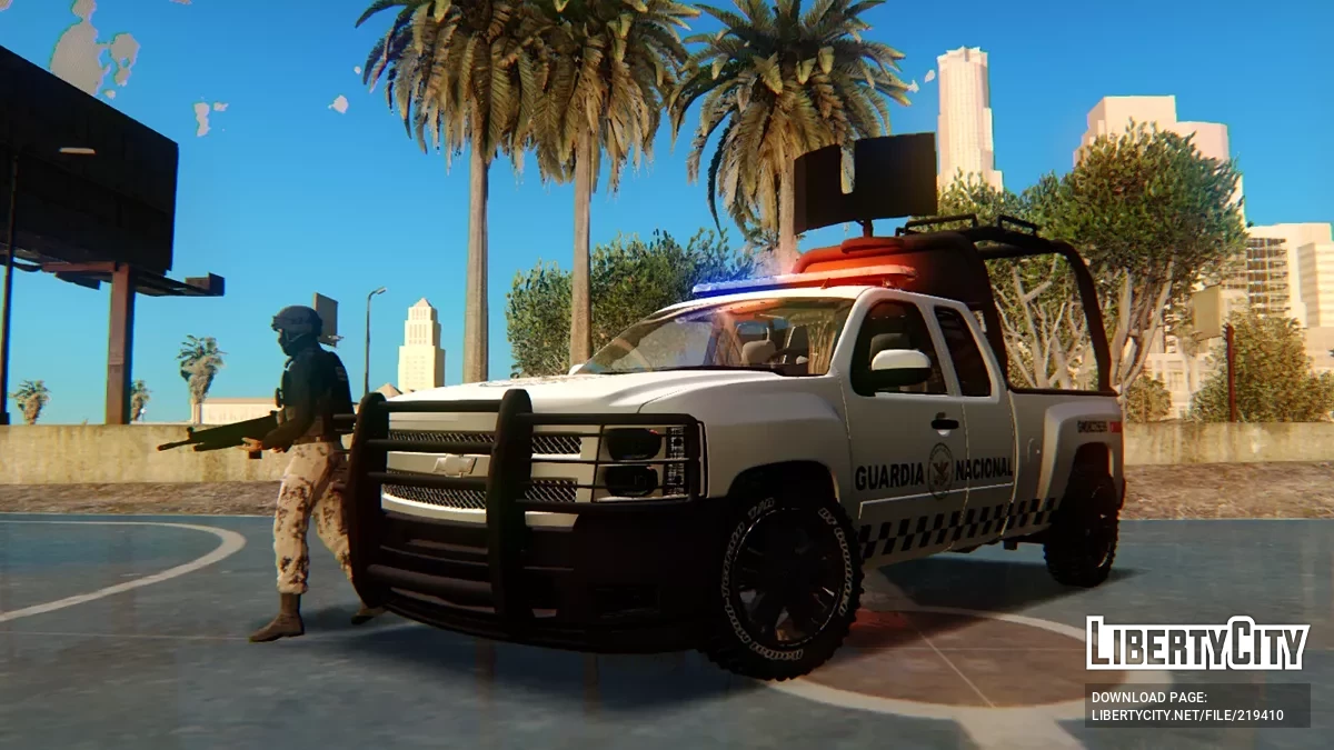 Chevrolet Silverado 2010 Cabina y Media Guardia Nacional / GTA San Andreas