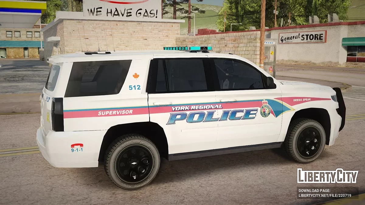 Chevrolet Tahoe '16 York Regular Police Departament / GTA San Andreas