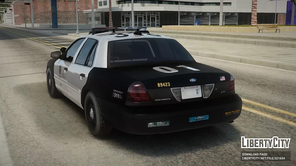 Ford Crown Victoria LAPD Central Community Police Station Federal Signal Arjent / GTA San Andreas