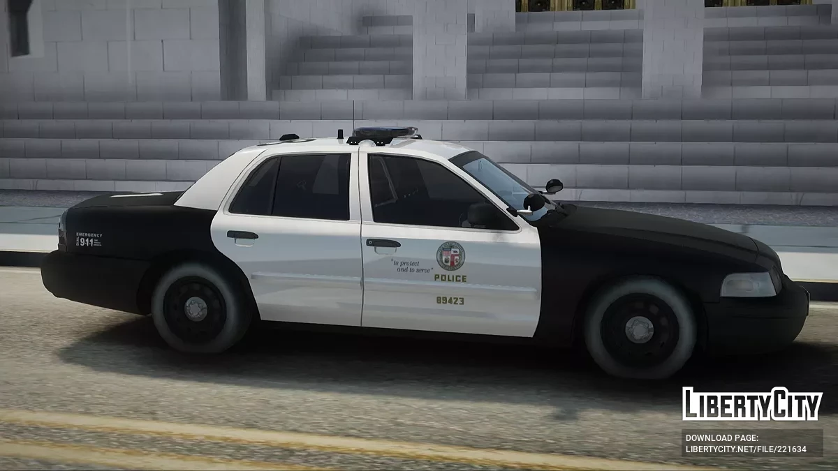 Ford Crown Victoria LAPD Central Community Police Station Federal Signal Arjent / GTA San Andreas