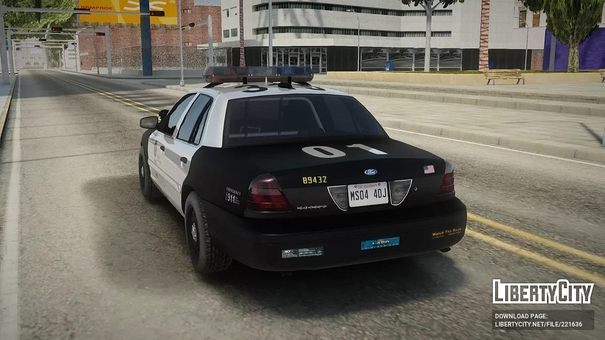 Ford Crown Victoria LAPD Central Community Police CODE3 MX7000 / GTA San Andreas