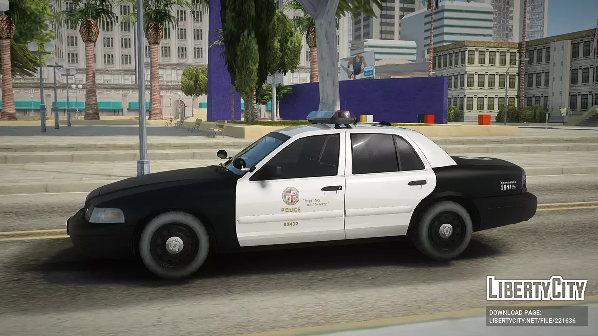 Ford Crown Victoria LAPD Central Community Police CODE3 MX7000 / GTA San Andreas