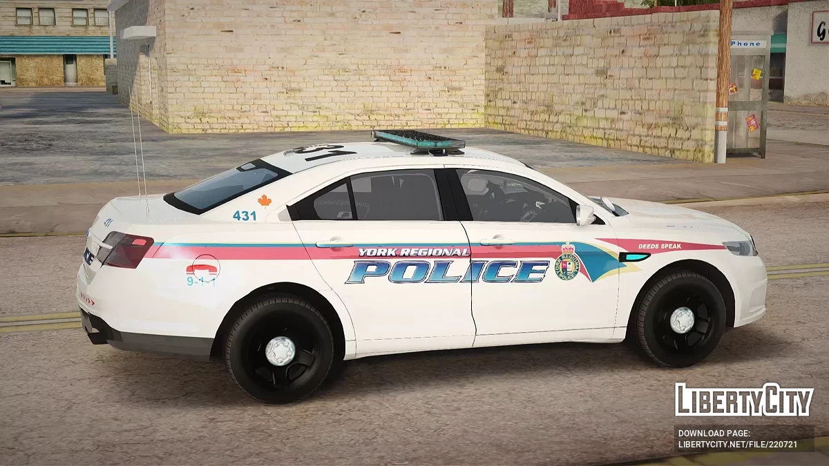 Ford Taurus '11 York Regular Police Departament, Canada / GTA San Andreas