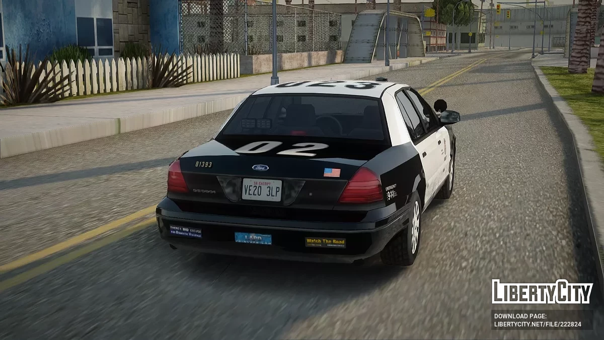 Ford Crown Victoria LAPD Slicktop Traffic Division / GTA San Andreas