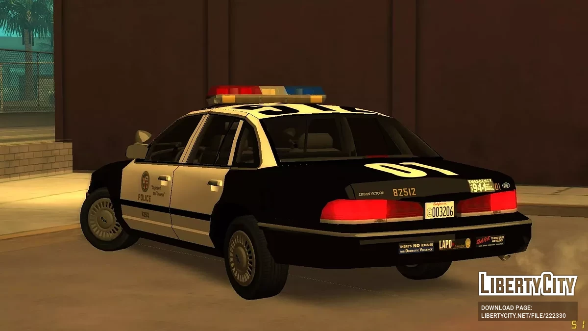 [ImVeFt] [ELM] Modified 1997 Ford Crown Victoria LAPD Patrol / GTA San Andreas