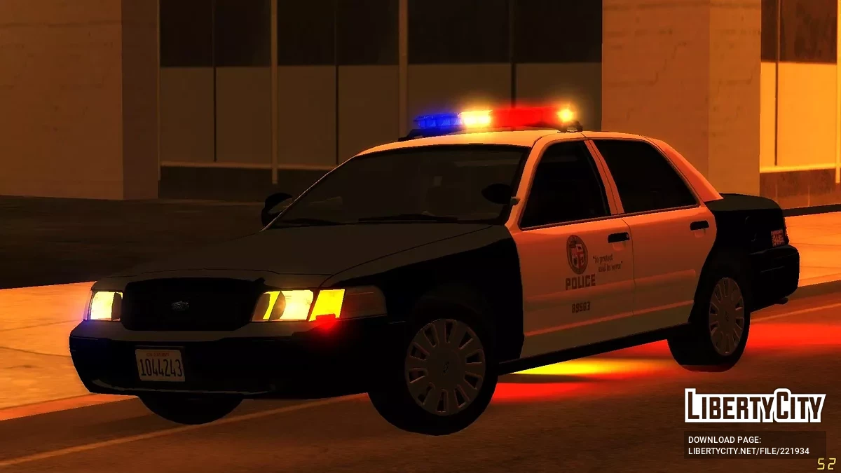 [ImVehFt] [ELM] Modified 2007 CVPI LAPD Patrol / GTA San Andreas