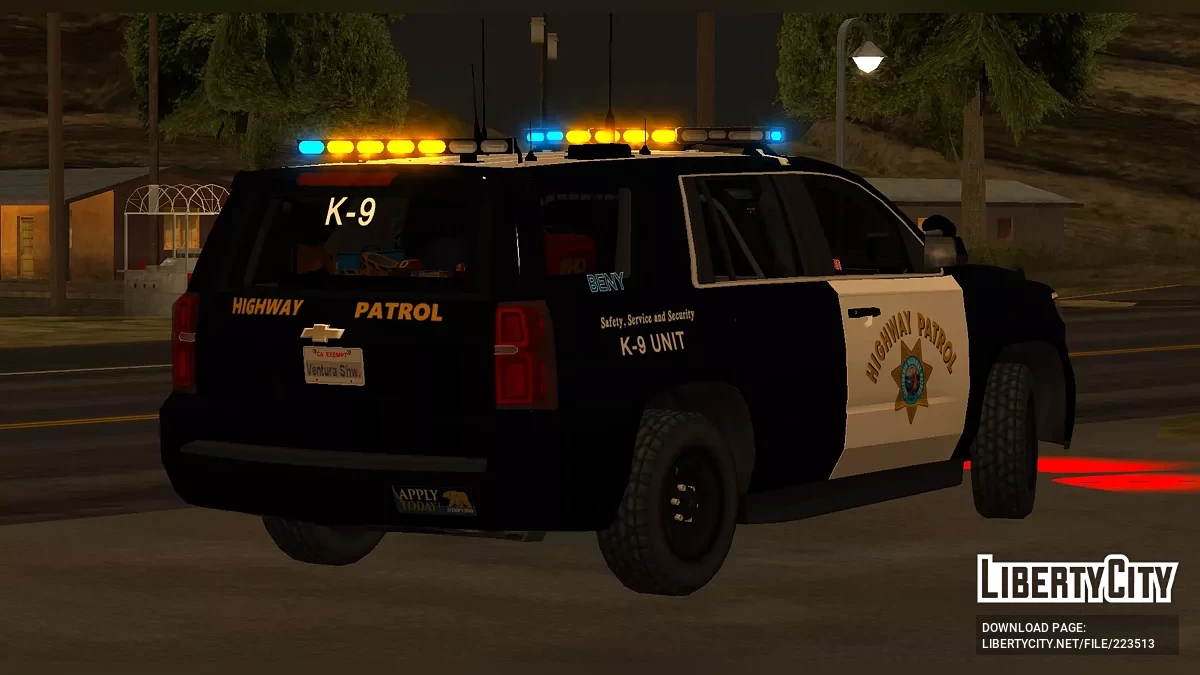Chevrolet Tahoe '16 California Highway Patrol K-9 / GTA San Andreas