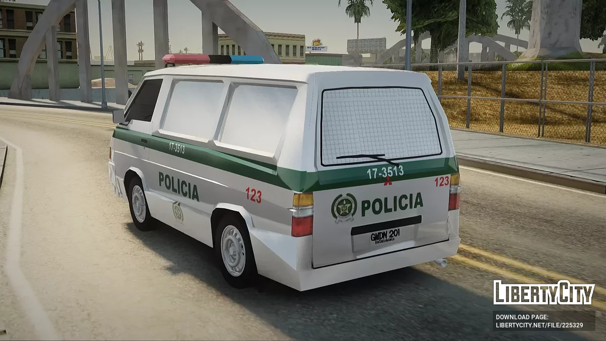 Mitsubishi L300 2008 Patrulla Policía Colombiana / GTA San Andreas