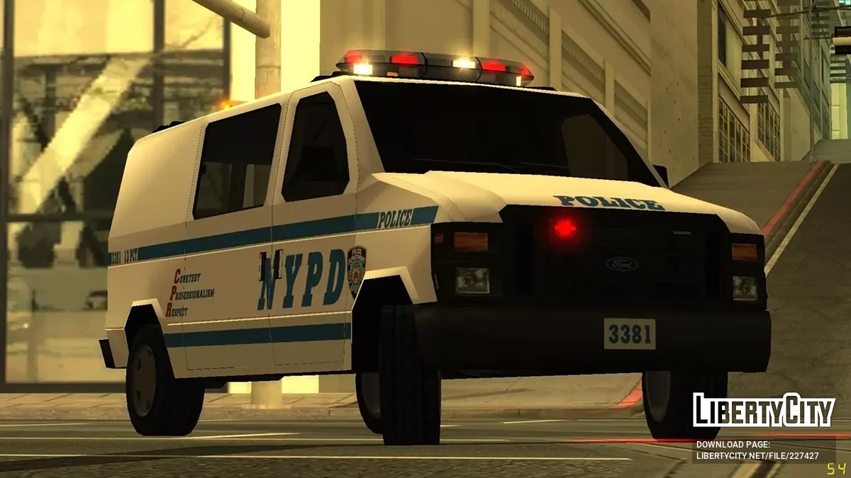 2007 Ford E-Series Van NYPD Patrol Car VistaSL / GTA San Andreas