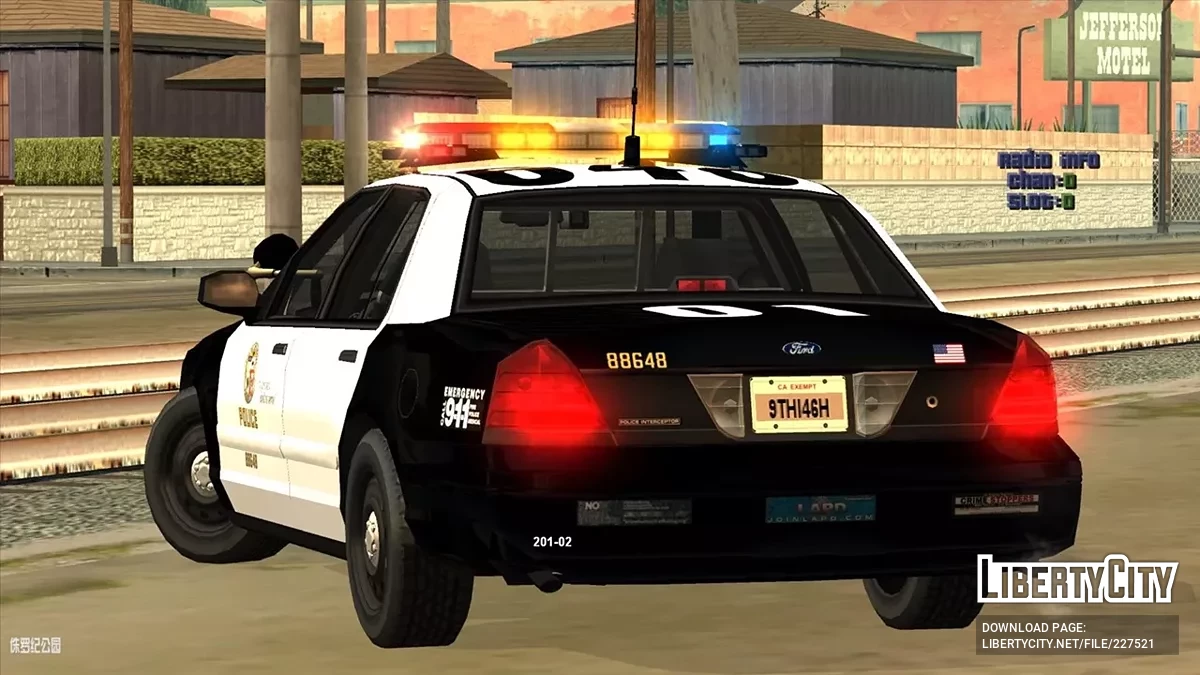 2009-2011 CVPI LAPD Patrol Car Arjent / GTA San Andreas
