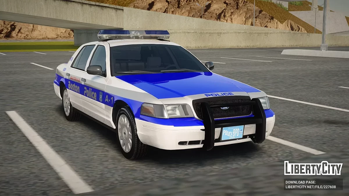 Ford Crown Victoria Boston Police A-1 MX-7000 Lightbar / GTA San Andreas