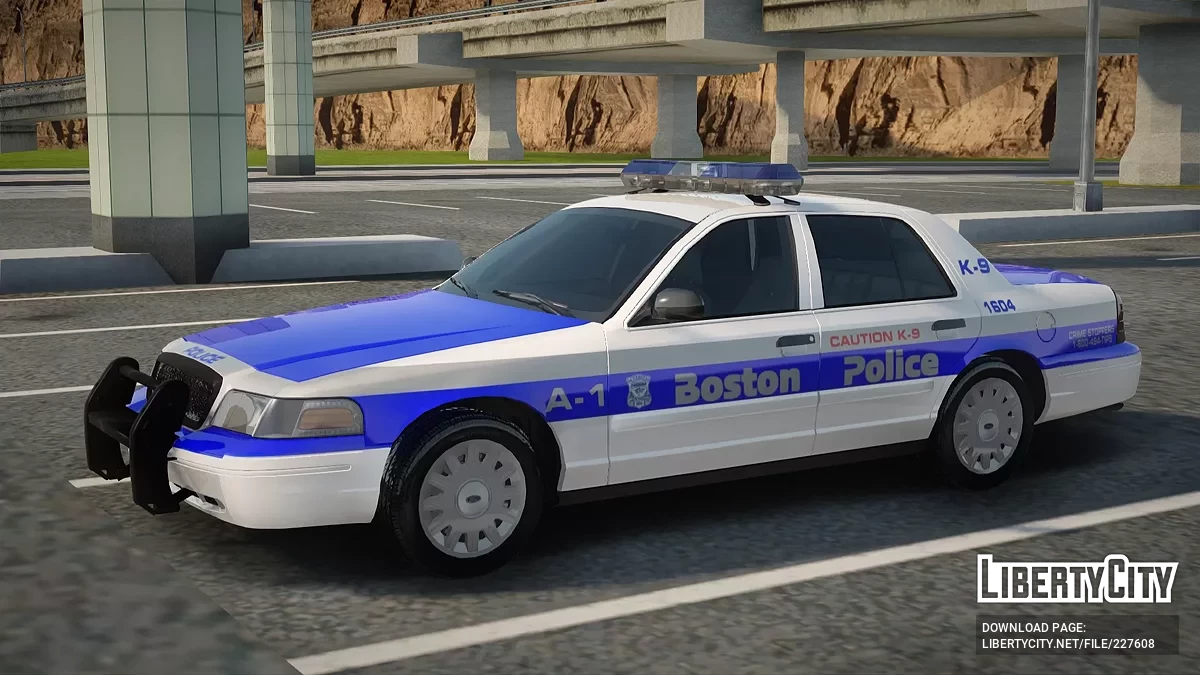 Ford Crown Victoria Boston Police A-1 MX-7000 Lightbar / GTA San Andreas