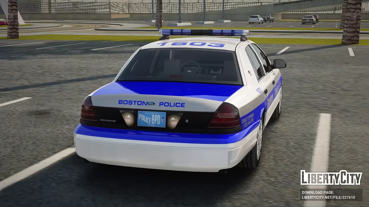 Ford Crown Victoria Boston Police A-1 Old LED Lightbar / GTA San Andreas
