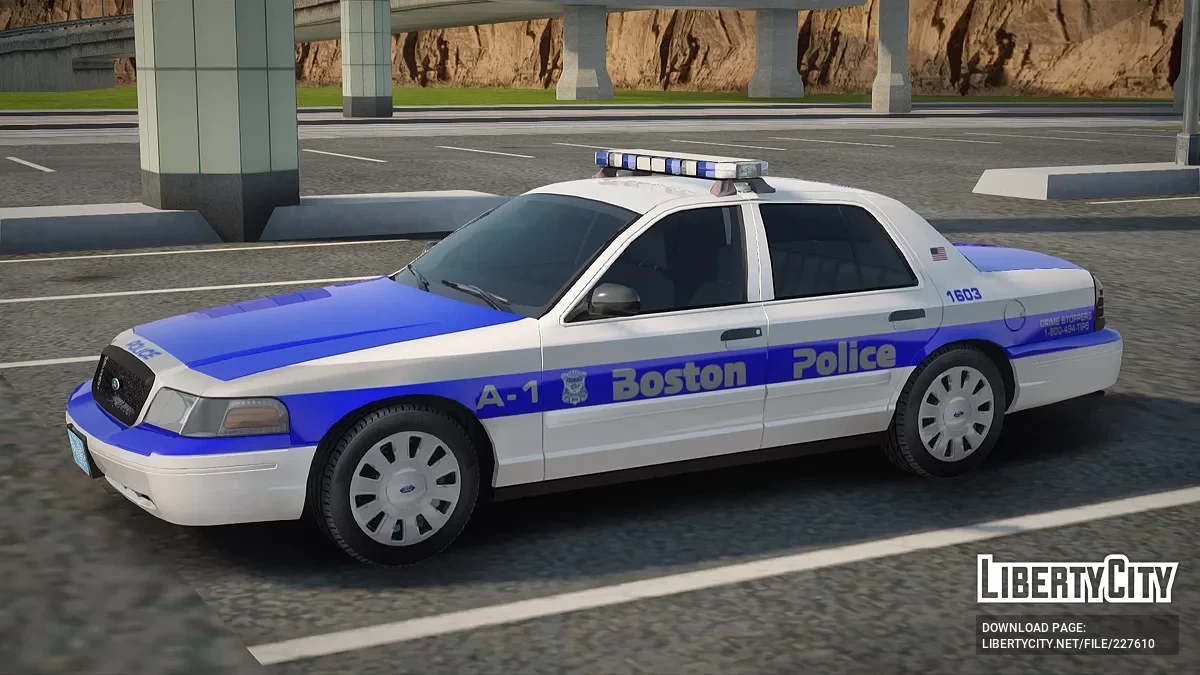 Ford Crown Victoria Boston Police A-1 Old LED Lightbar / GTA San Andreas