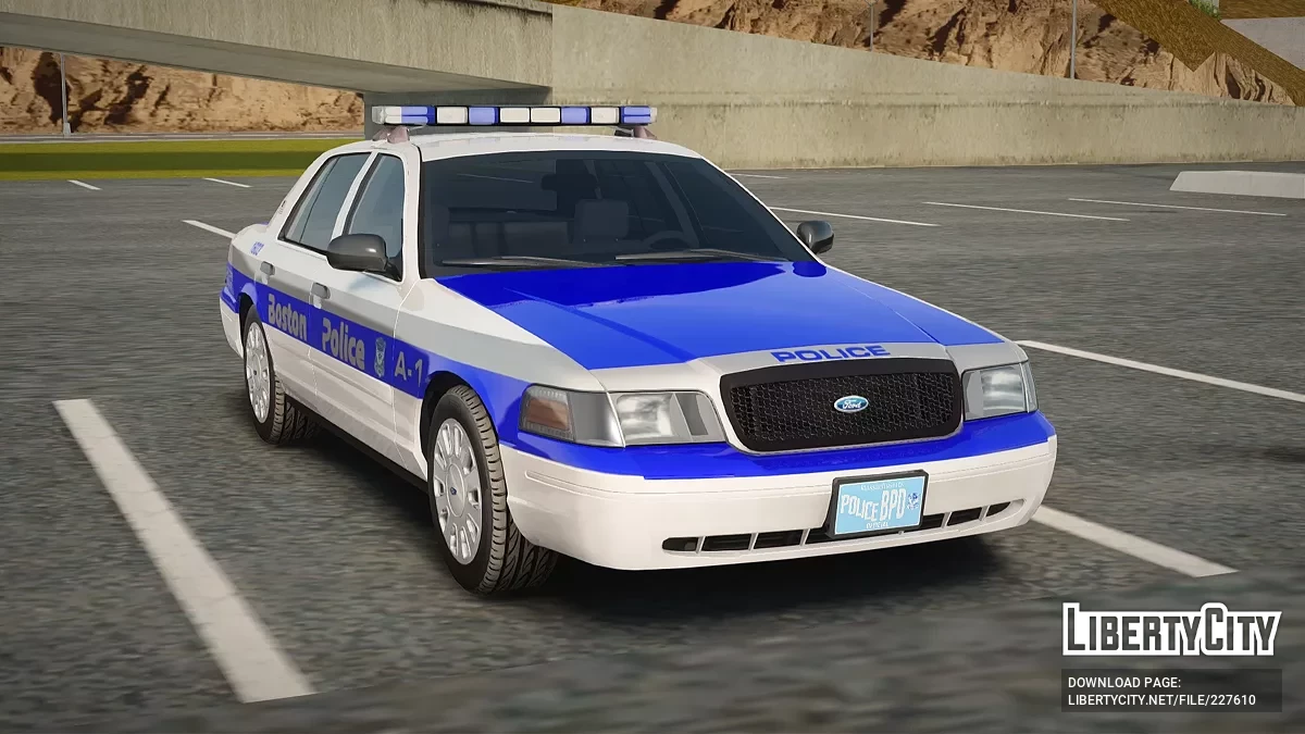 Ford Crown Victoria Boston Police A-1 Old LED Lightbar / GTA San Andreas