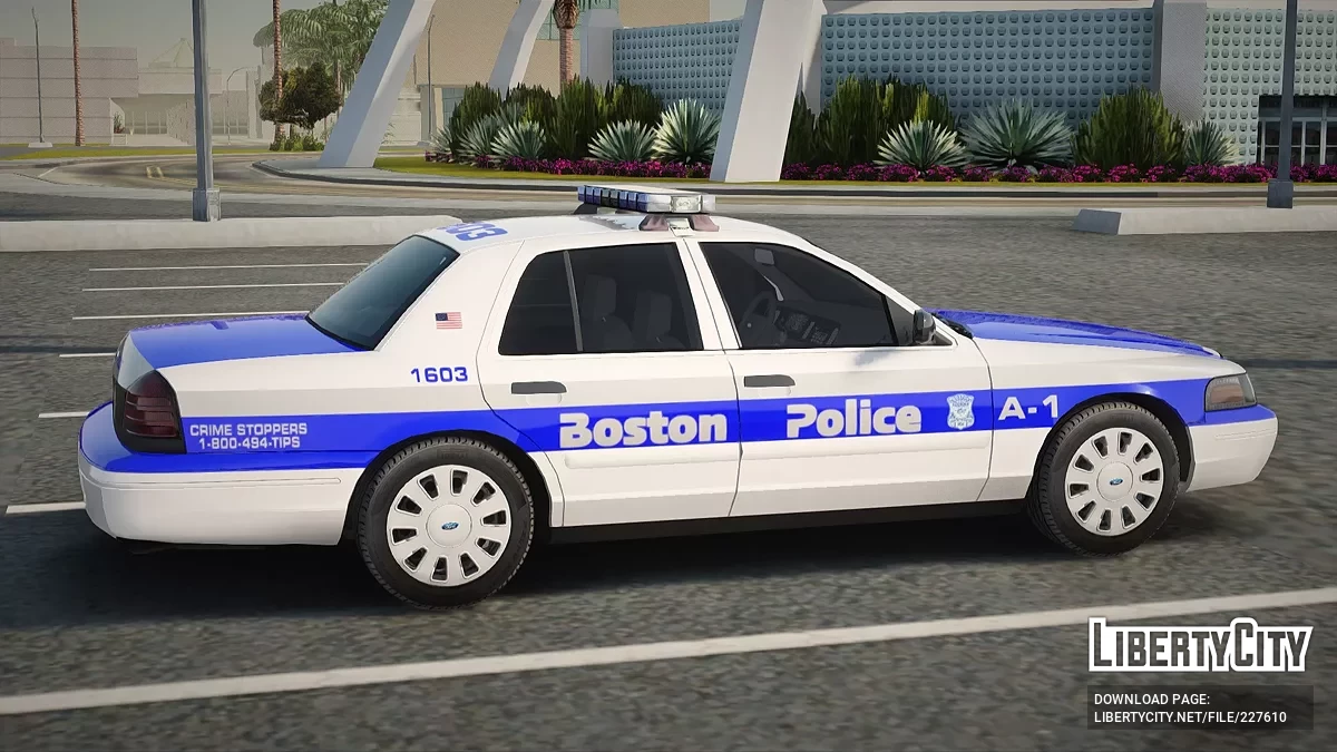 Ford Crown Victoria Boston Police A-1 Old LED Lightbar / GTA San Andreas