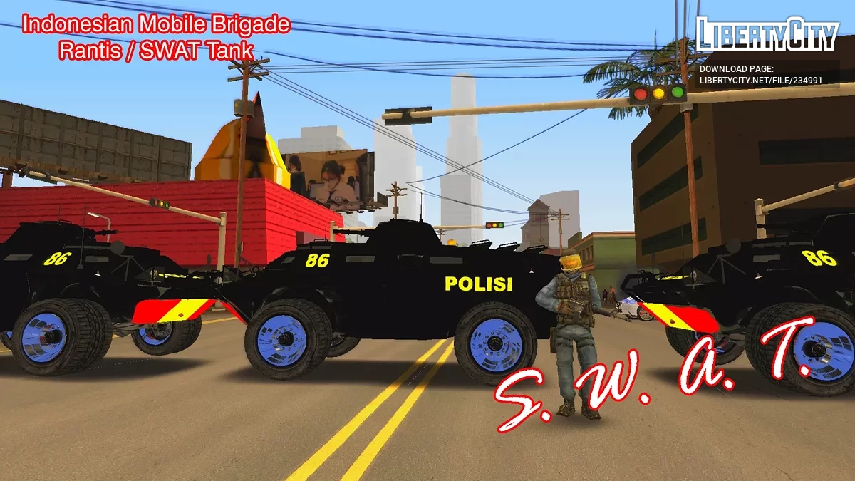 Пак индонезийских машин спецслужб (2000–2022) / GTA San Andreas