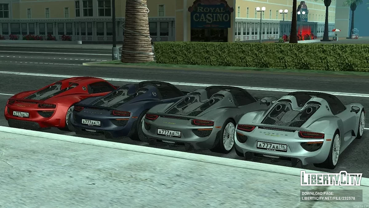 Porsche 918 Spyder + CCD / GTA San Andreas