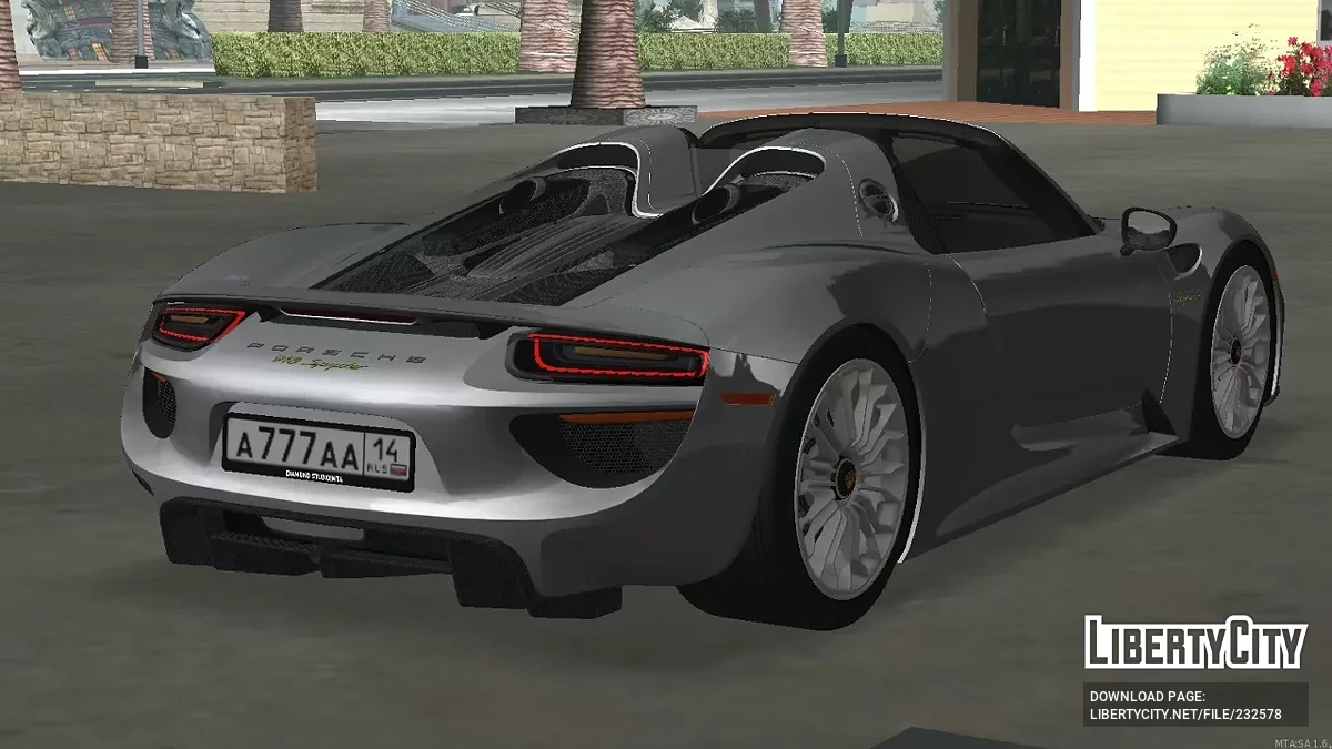 Porsche 918 Spyder + CCD / GTA San Andreas