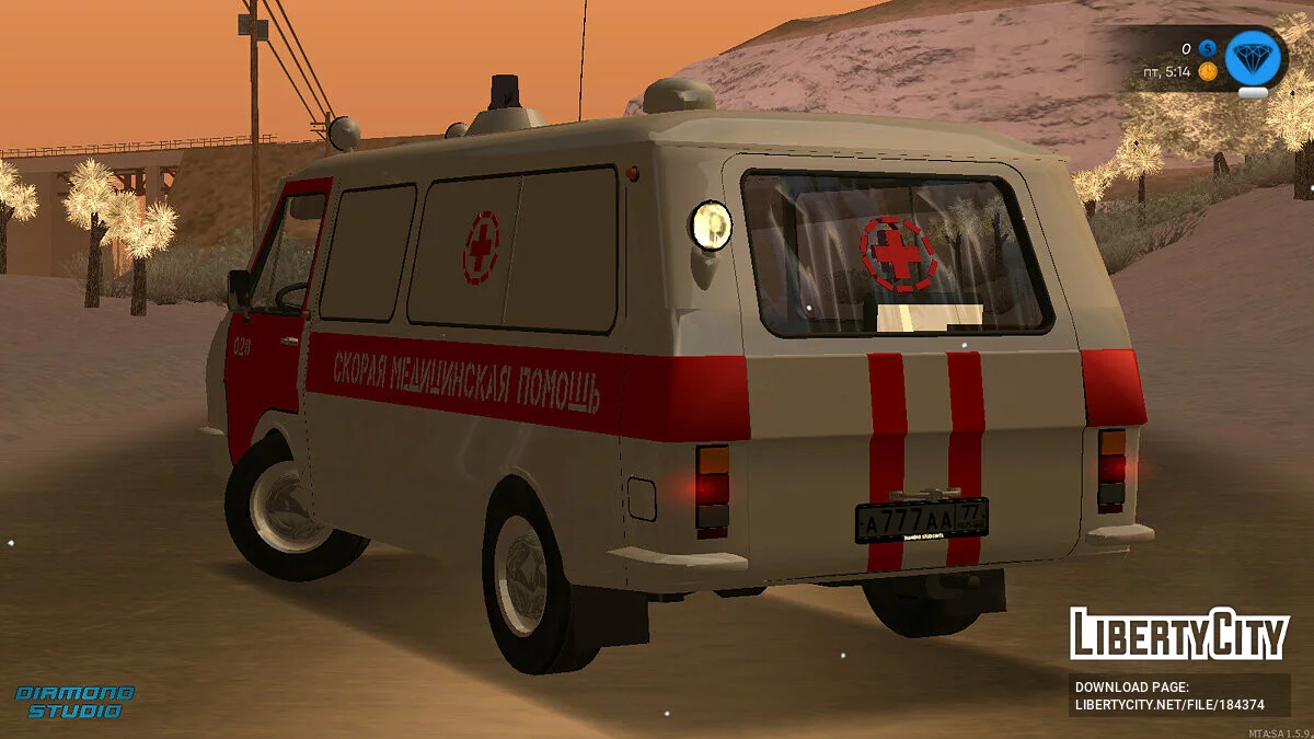РАФ-2203 + CCD / GTA San Andreas