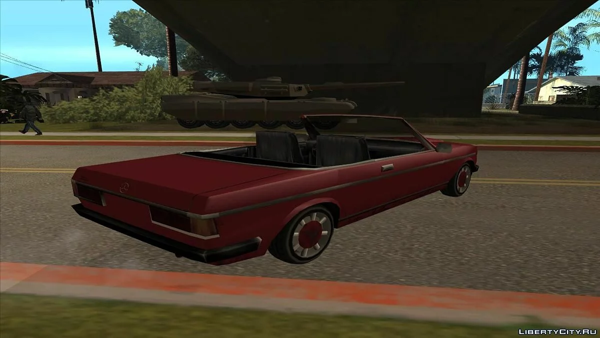 Mercedes-Benz W123 Convertible Low Poly / GTA San Andreas
