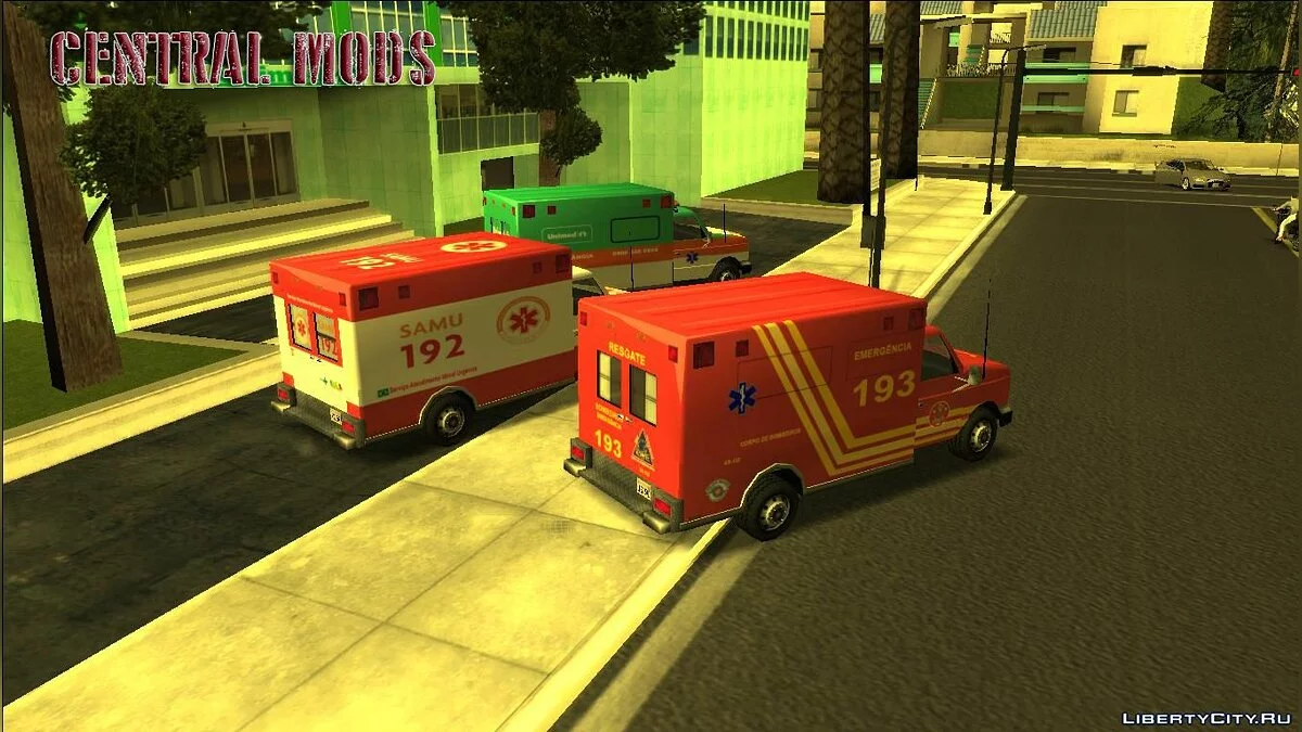 Ambulan - Samu / Bombeiros / Unimed - TCGTABR / GTA San Andreas
