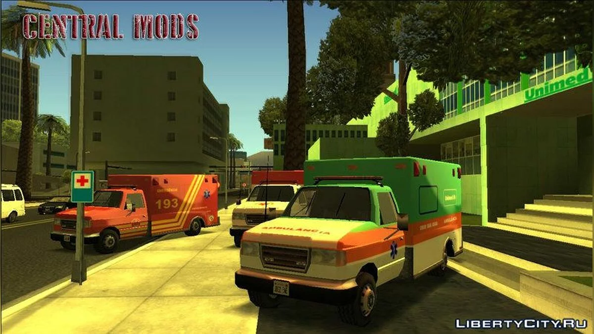 Ambulan - Samu / Bombeiros / Unimed - TCGTABR / GTA San Andreas