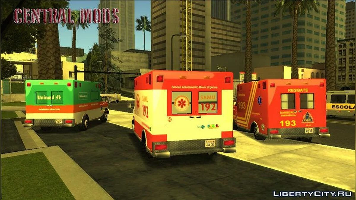 Ambulan - Samu / Bombeiros / Unimed - TCGTABR / GTA San Andreas