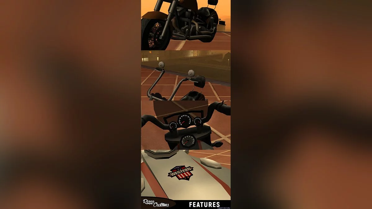 DLC:  WMC Freeway 21-inch Softail R 1993 Flame Edition / GTA San Andreas