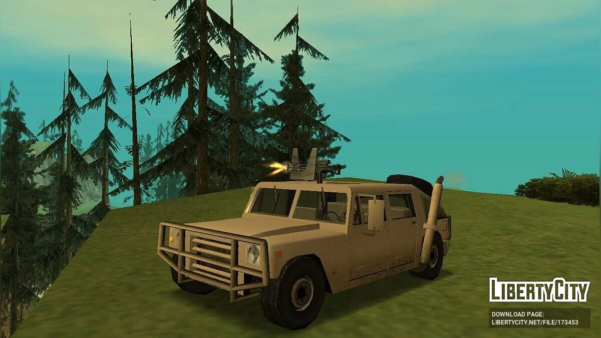 Новый Patriot с рабочим пулемётом / GTA San Andreas