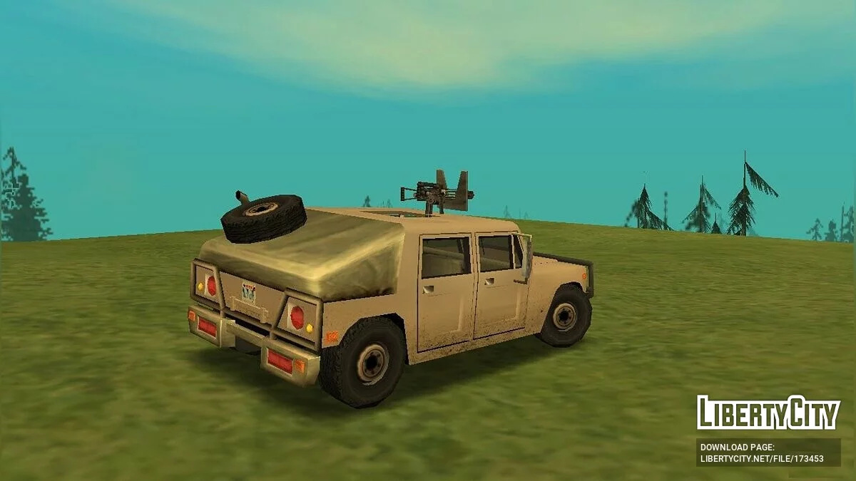 Новый Patriot с рабочим пулемётом / GTA San Andreas