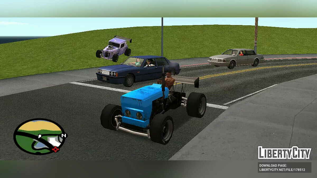 Гоночный трактор и Hotknife / GTA San Andreas