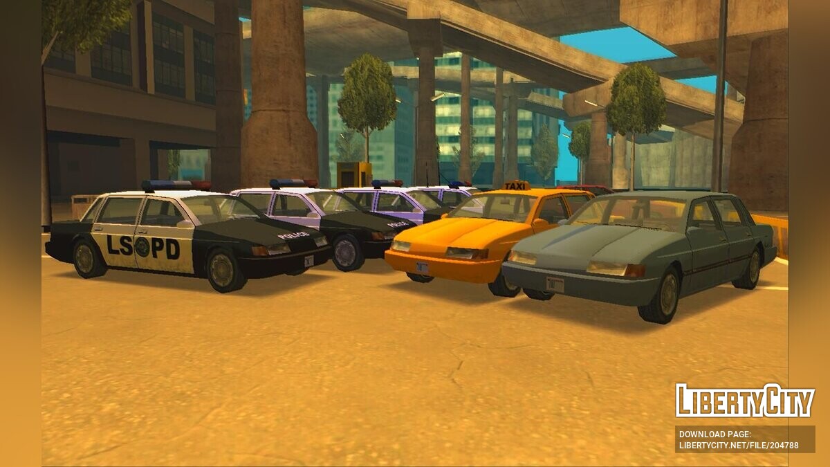 Замена машины Taxi (taxi.dff, taxi.dff) в GTA San Andreas (297 файлов)