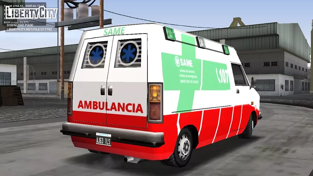 Rumpo Ambulance SAME 107  - Машина скорой помощи Аргентины / GTA San Andreas