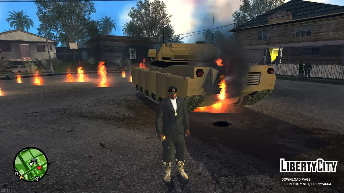 Исправление выхлопа и поломки двигателя для Rhino / GTA San Andreas