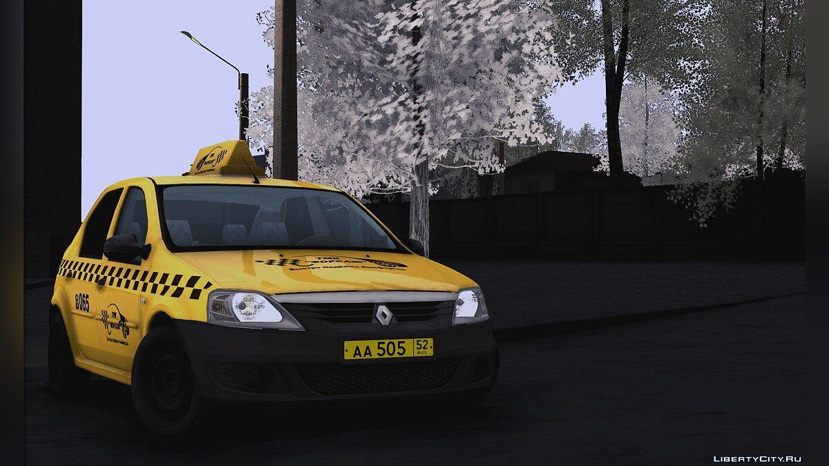 Скачать Renault Logan 2009 Такси для GTA San Andreas